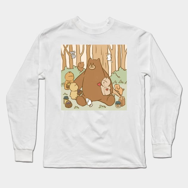 Fat bear and dolls Long Sleeve T-Shirt by SeePair